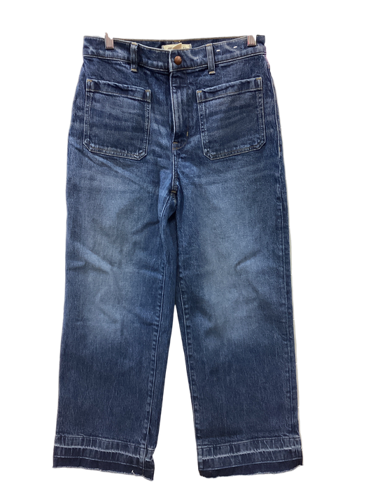 Jeans Wide Leg By Madewell In Blue Denim, Size:6