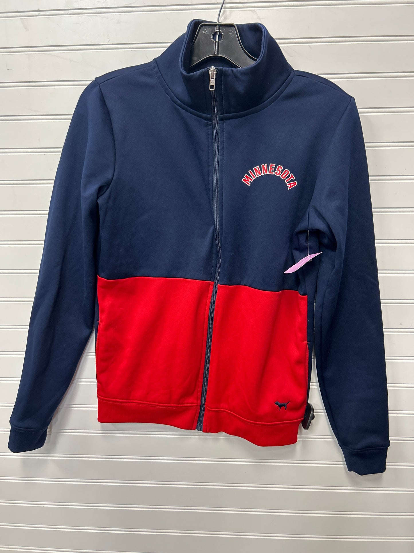 Athletic Jacket By Pink In Navy, Size:Xs