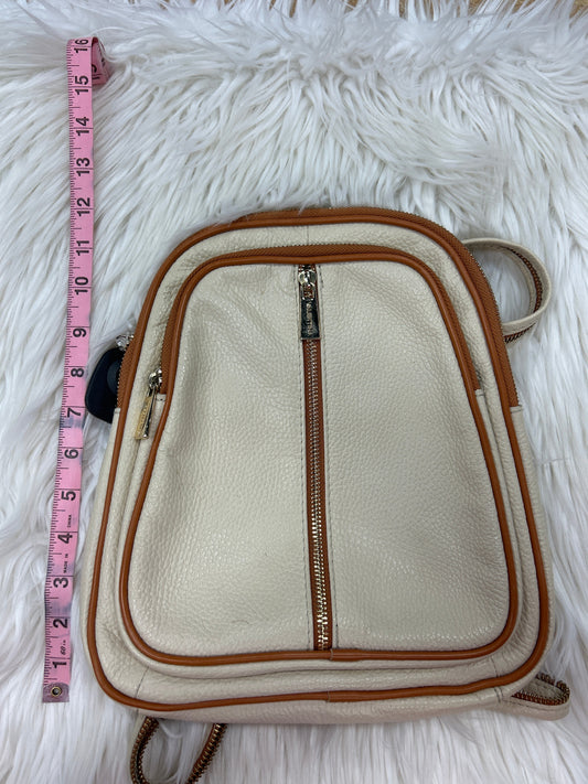 Backpack Leather By Valentina In Cream, Size:Small