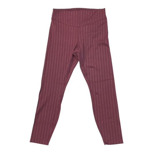 Athletic Leggings By Lululemon In Maroon, Size:10