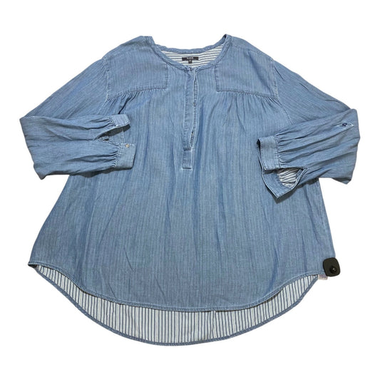 Top Ls By Not Your Daughters Jeans In Blue Denim, Size:3X