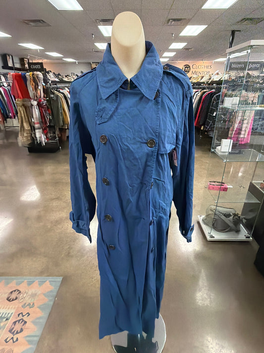 Coat Trench Coat By Ralph Lauren In Blue, Size:2