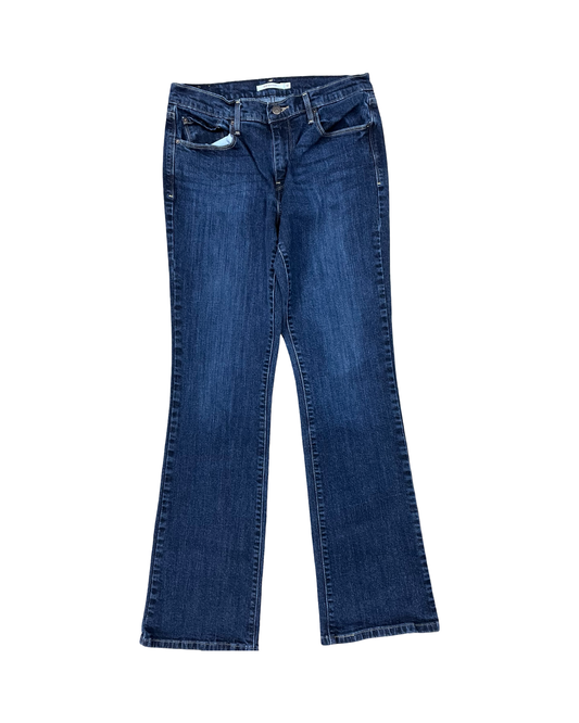 Jeans Straight By Levis In Blue Denim, Size:10