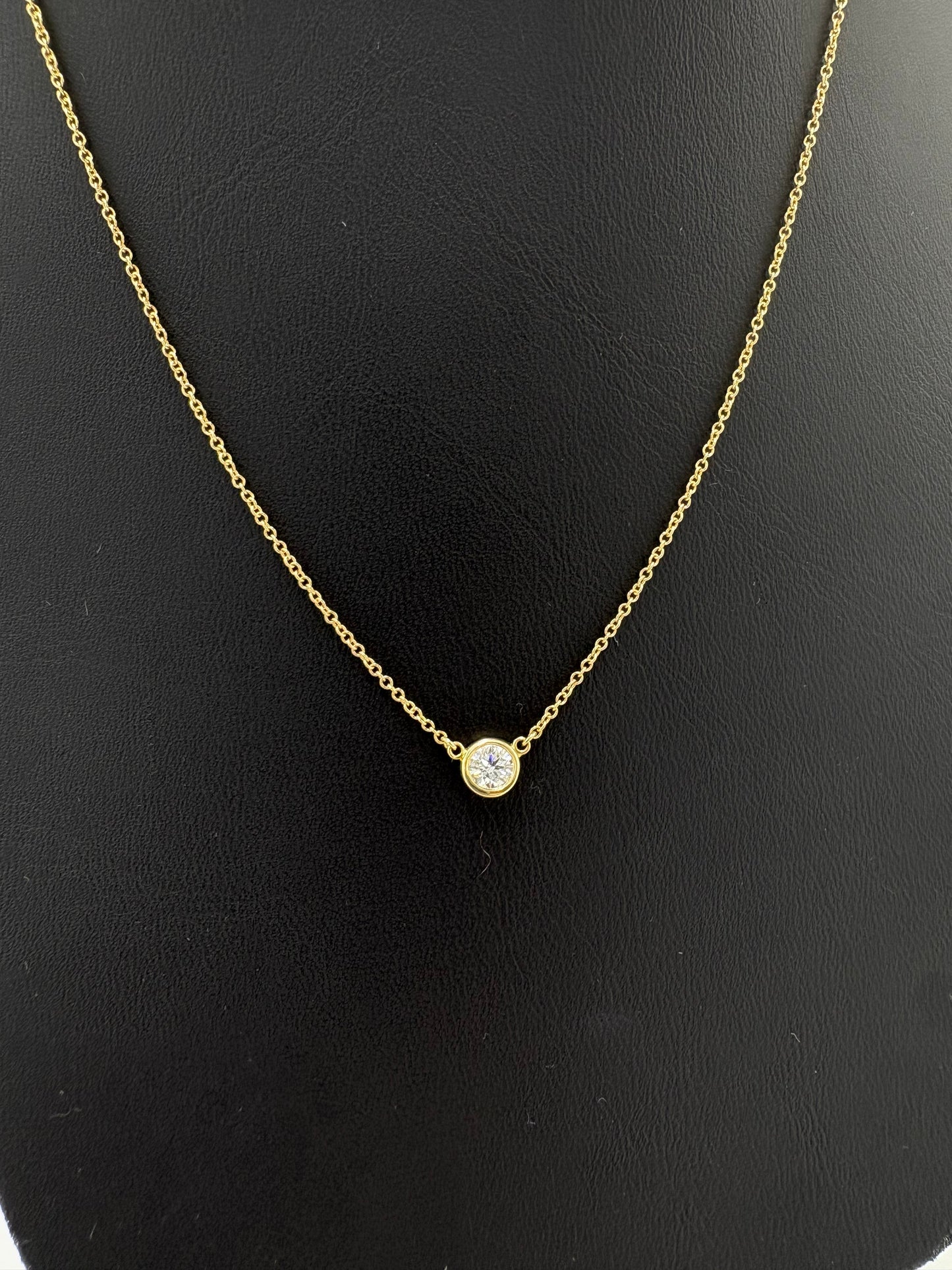 Tiffany & Company 18k Gold Diamond By The Yard Luxury Necklace