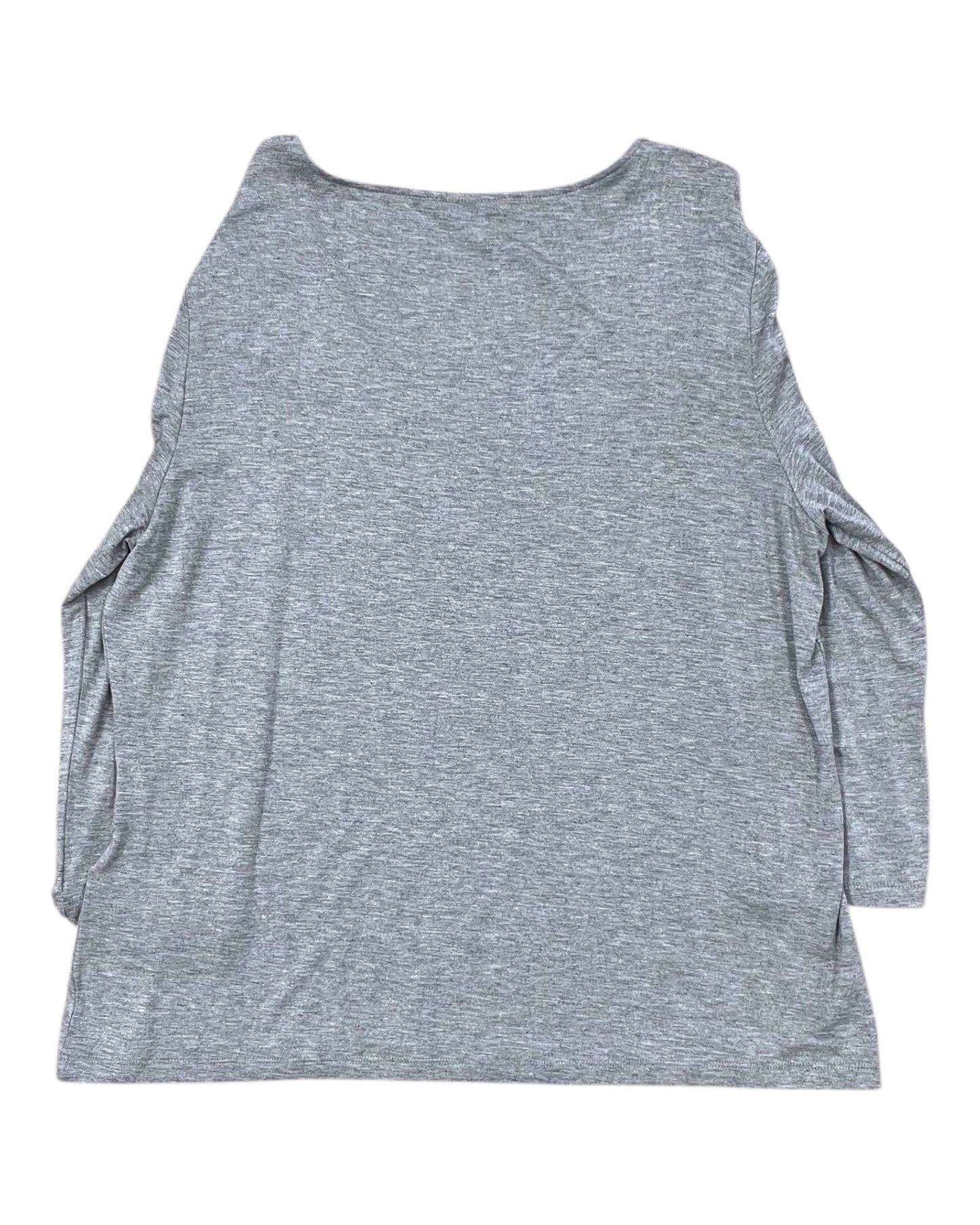 Top 3/4 Sleeve By Laura Ashley In Grey, Size:Xl