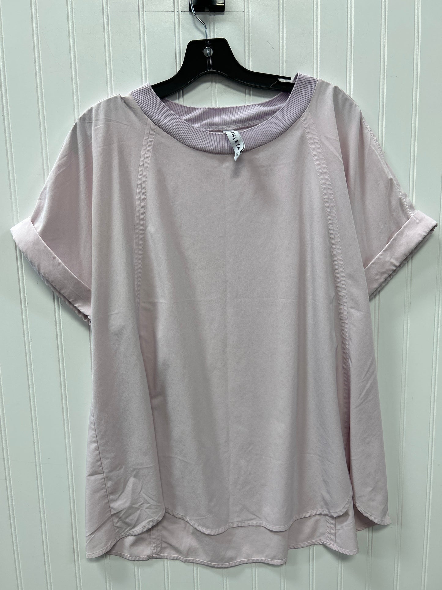 Athletic Top Ss By Athleta In Pink, Size:1X