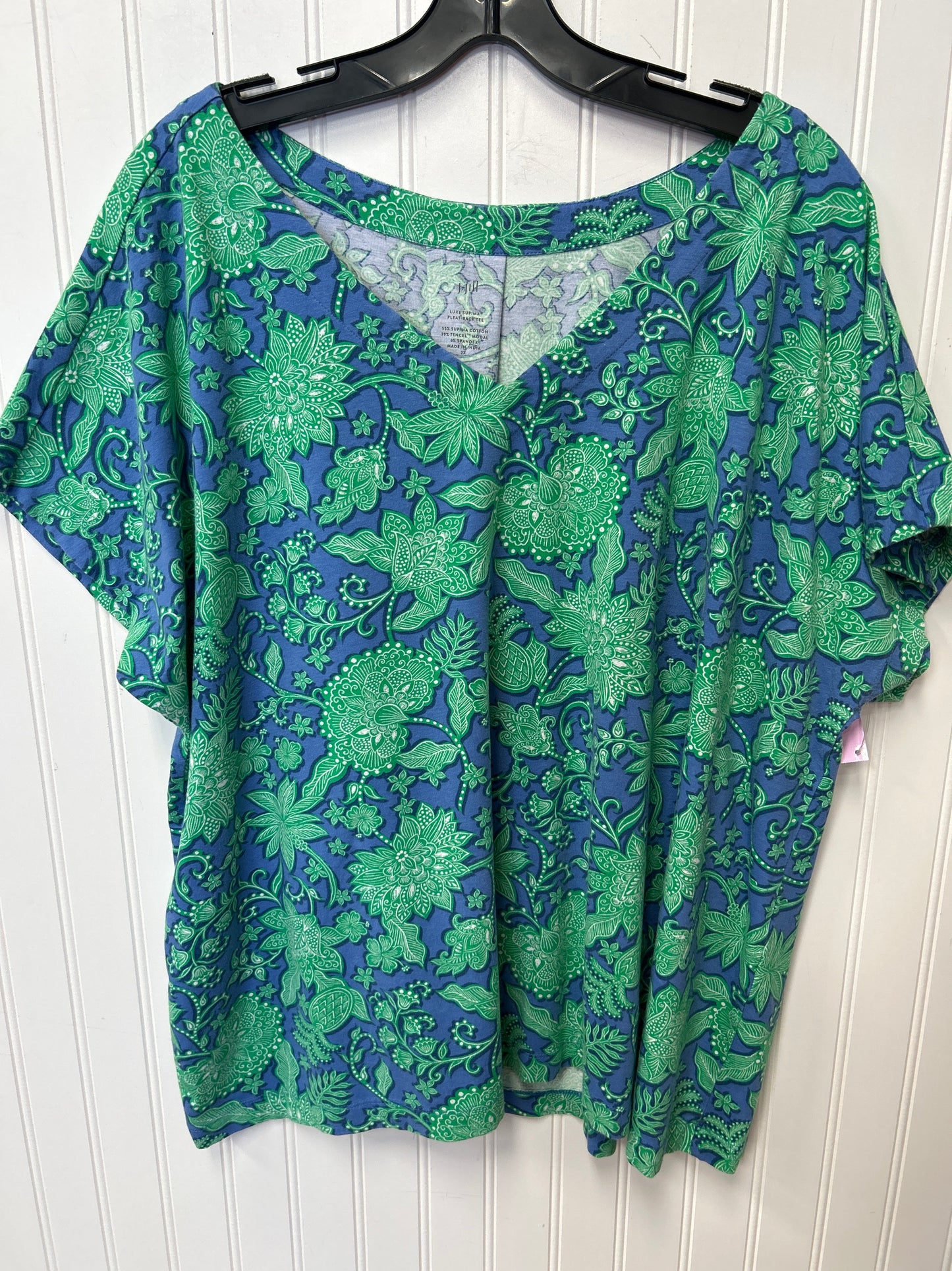 Top Ss By J. Jill In Blue & Green, Size:2X