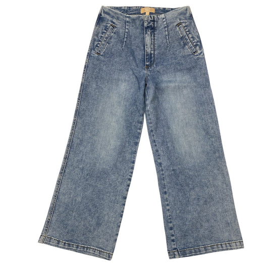 Jeans Wide Leg By Kut In Blue Denim, Size:0