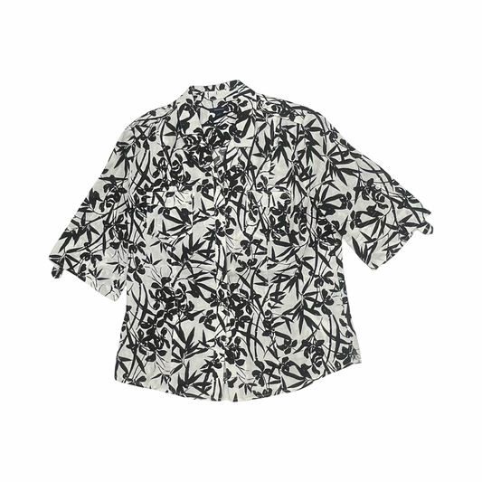 Blouse Ss By West Bound In Black & White, Size:Xl