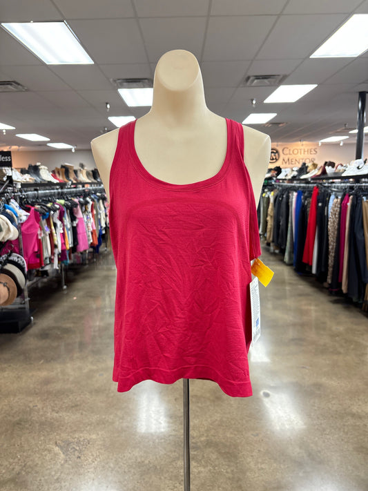 Athletic Tank Top By Lululemon In Pink, Size:12