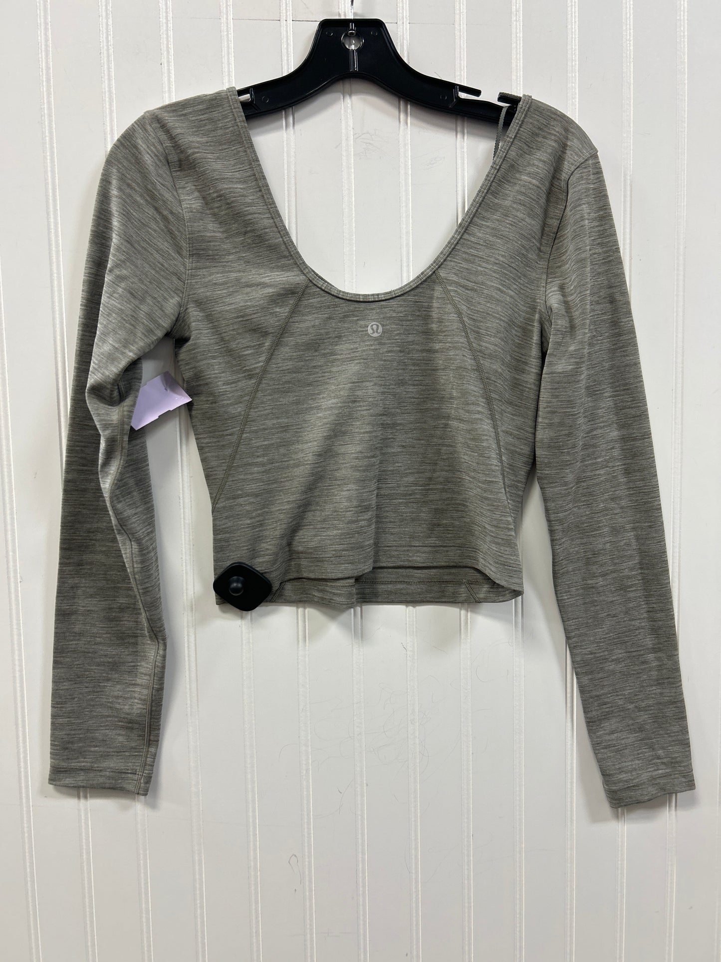 Athletic Top Ls Crewneck By Lululemon In Grey, Size:S