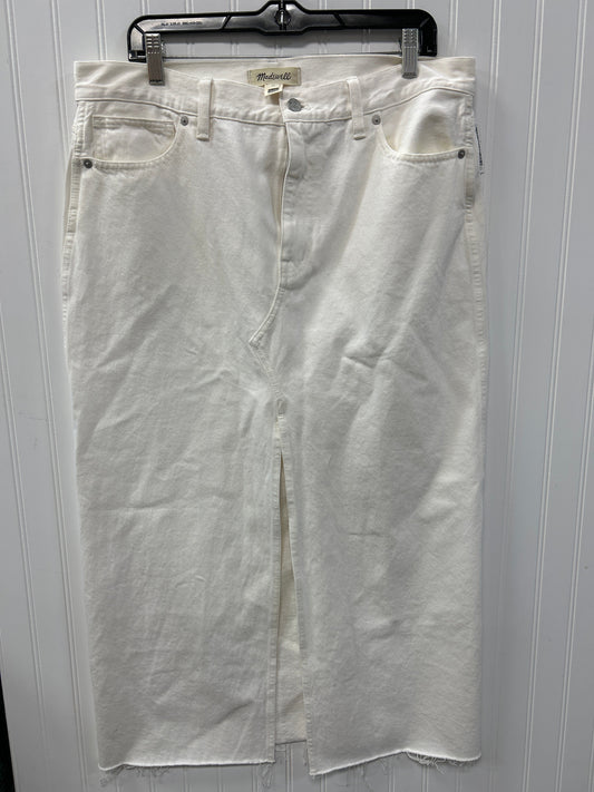 Skirt Maxi By Madewell In Cream Denim, Size:12