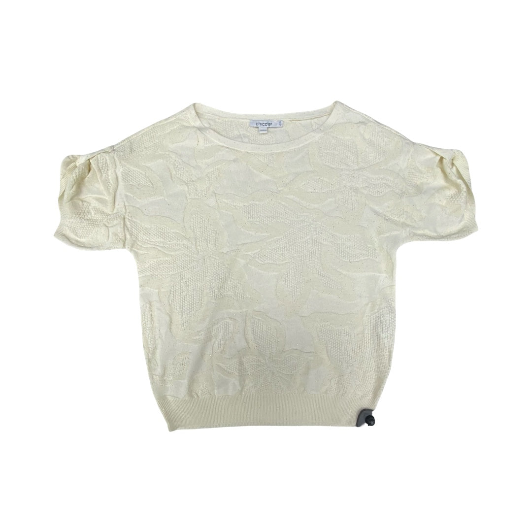 Sweater Ss By Chicos In Cream, Size:S