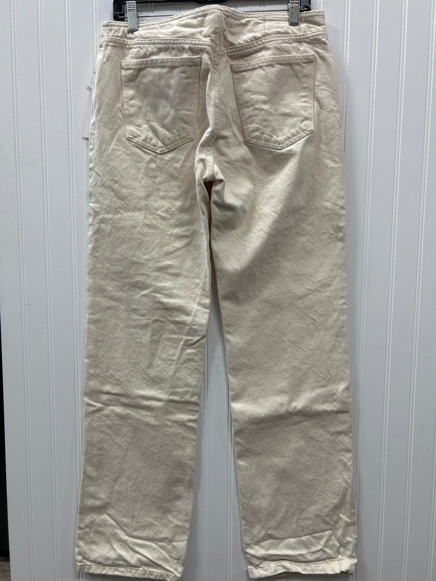 Jeans Straight By Pull&Bear In Cream Denim, Size:6