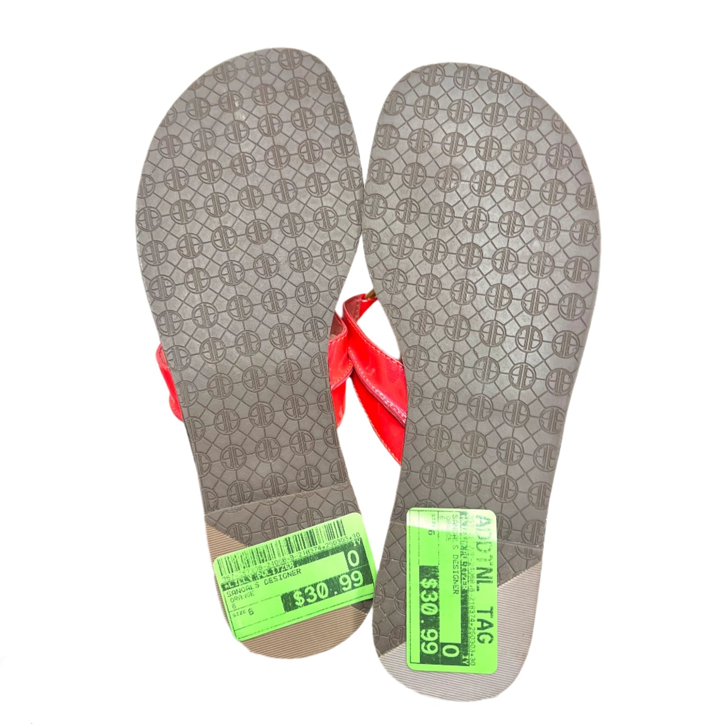 Sandals Designer By Lilly Pulitzer In Orange, Size: 6