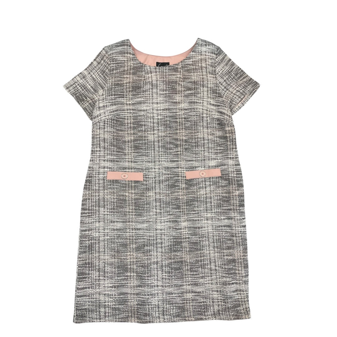 Dress Sweater By Connected Apparel In Black & Pink, Size:18