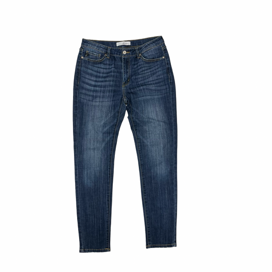 Jeans Skinny By Kancan In Blue Denim, Size:8