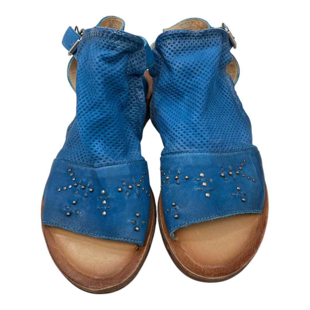 Sandals Flats By Miz Mooz In Blue, Size:7.5