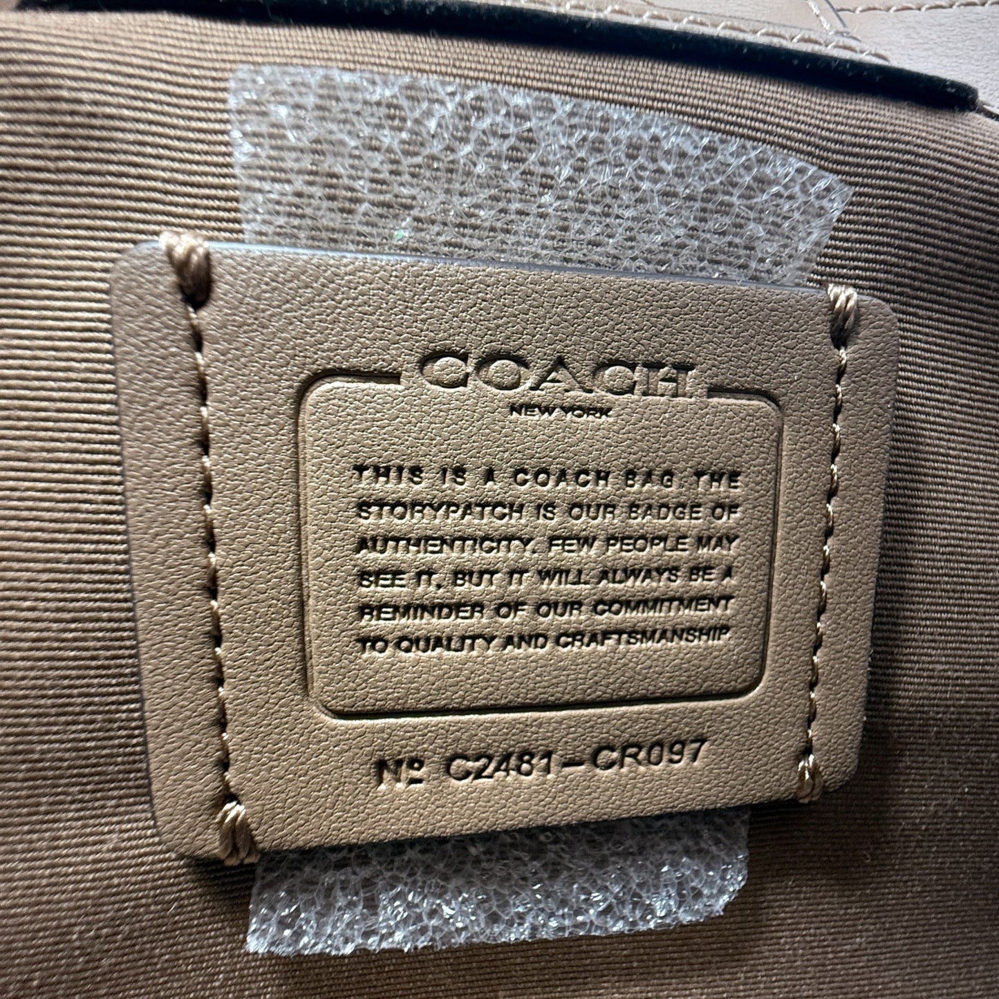 Nina Leather Tote Designer By Coach, Size: Small