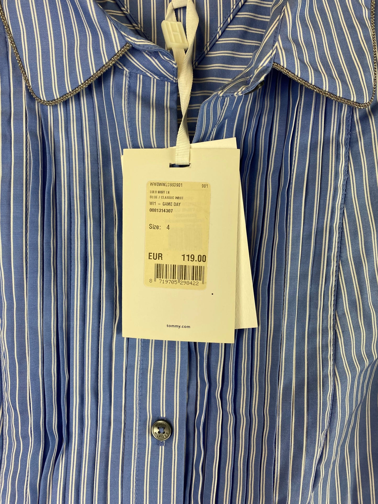 Top Long Sleeve By Tommy Hilfiger In Blue, Size: 4