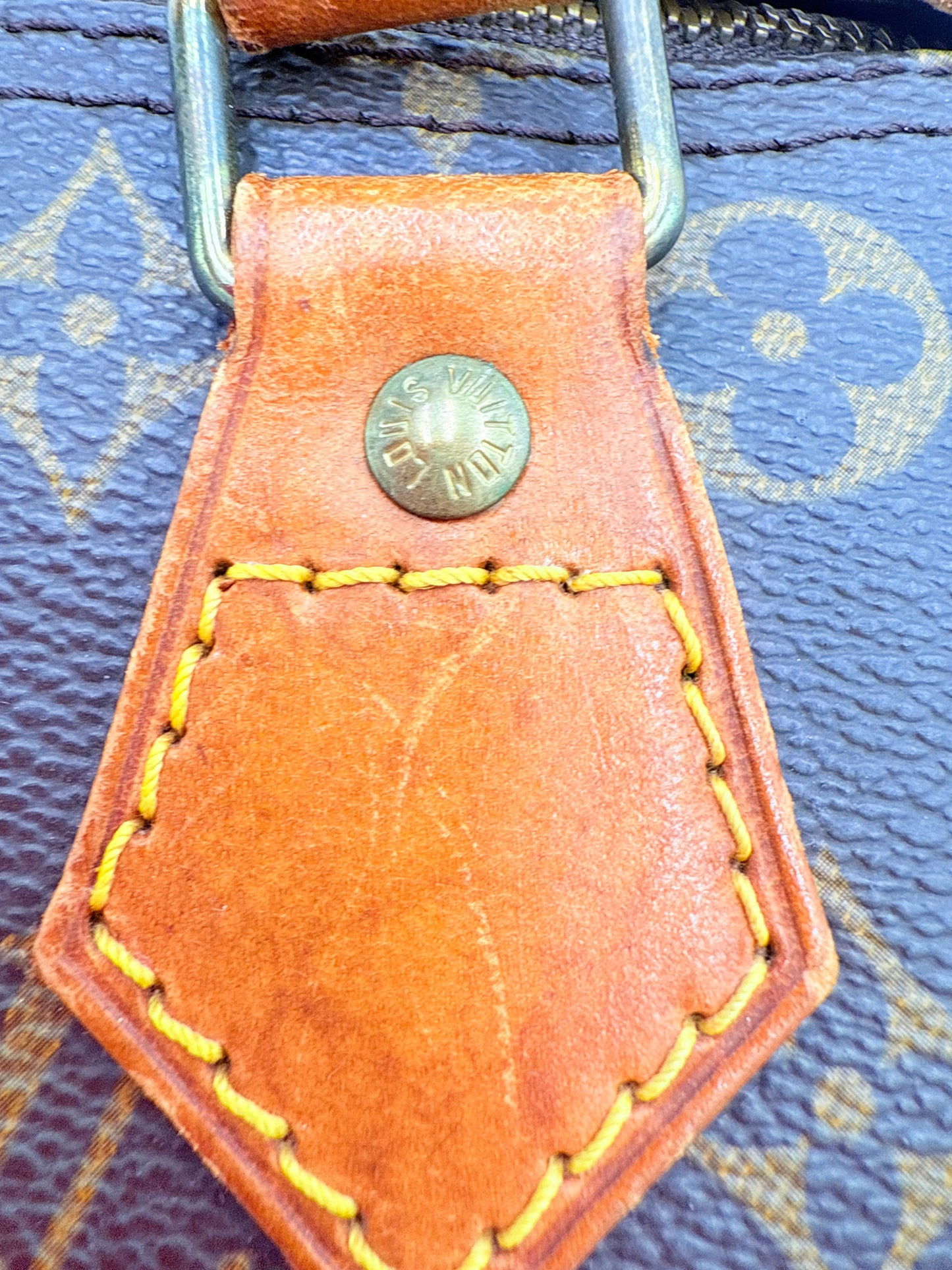 Handbag Luxury Designer By Louis Vuitton In Brown & Tan, Size:Medium