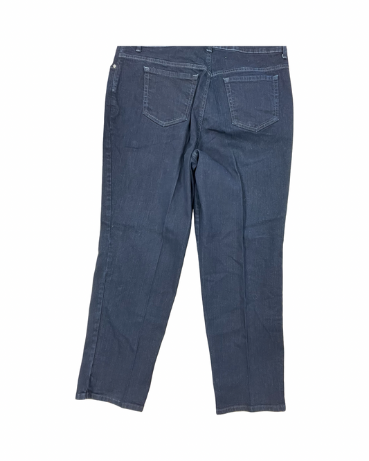 Jeans Straight By Gloria Vanderbilt In Blue Denim, Size:18