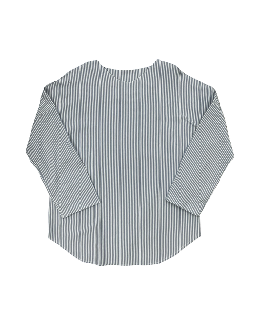 Top 3/4 Sleeve By Clothes Mentor In Blue & White, Size:M
