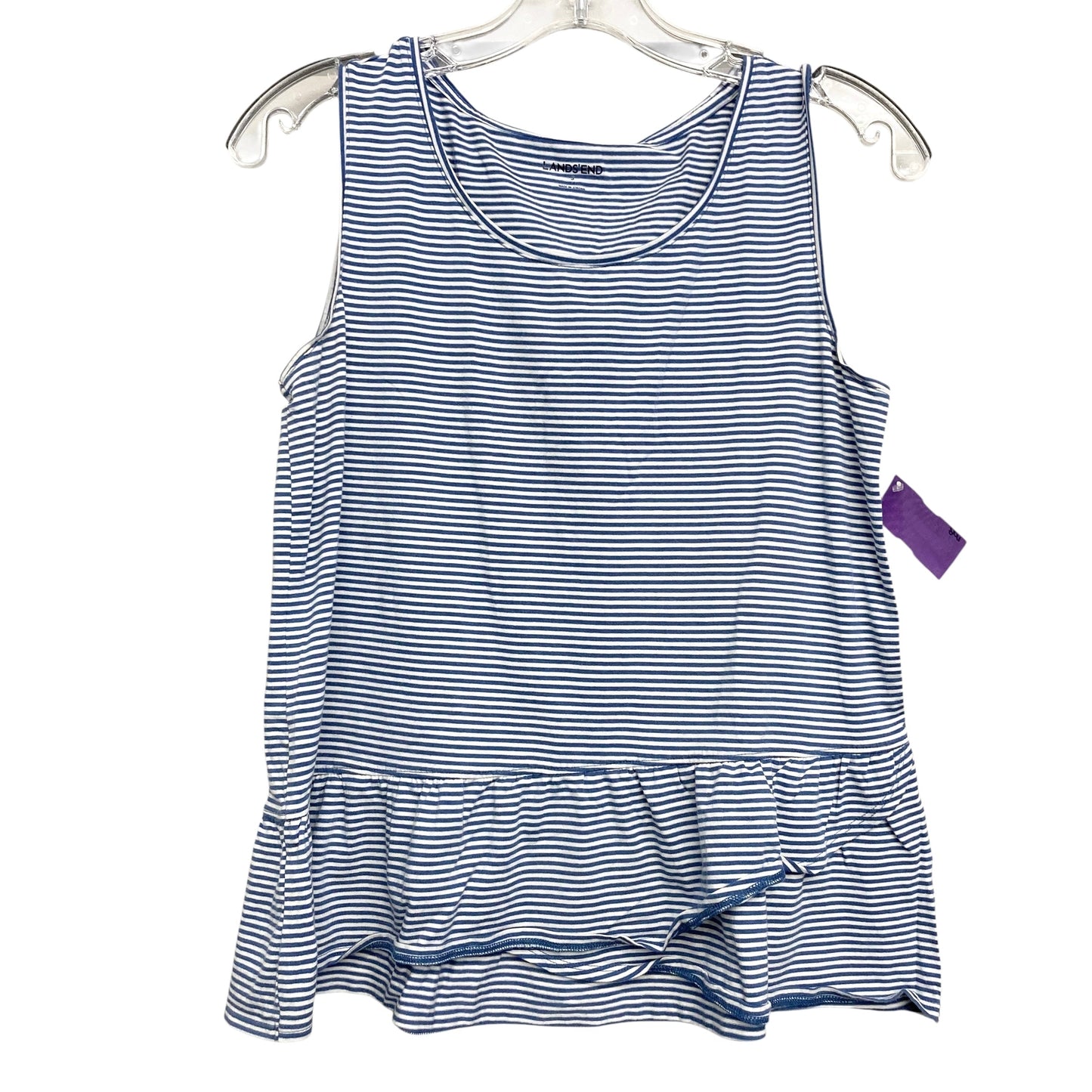 Top Sleeveless By Lands End In Striped Pattern, Size:S