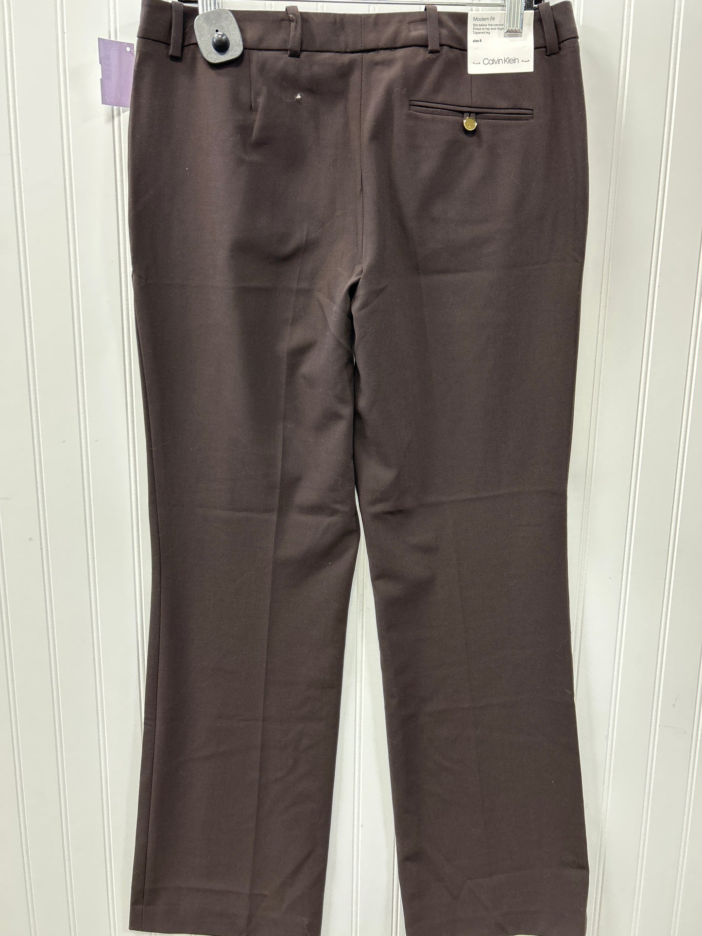 Pants Dress By Calvin Klein In Brown, Size:8