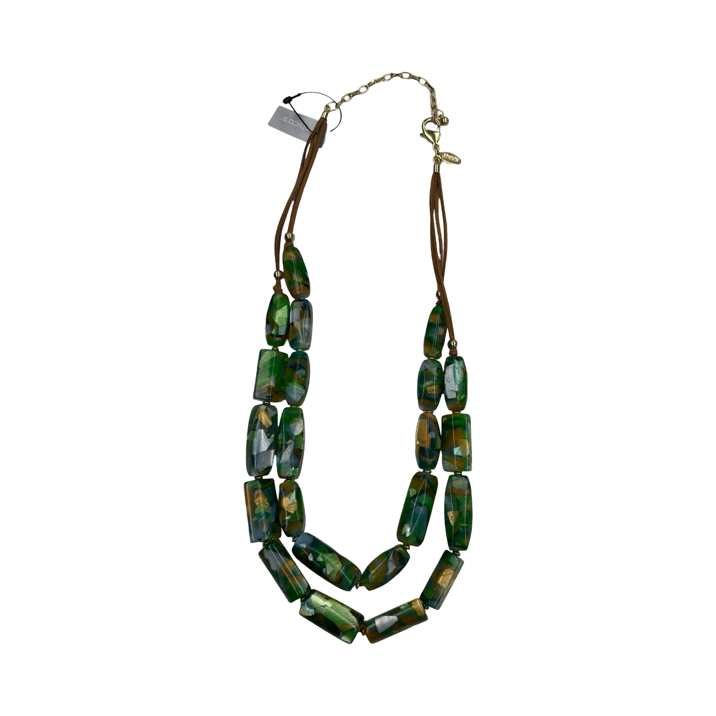Necklace Statement By Chicos In Green