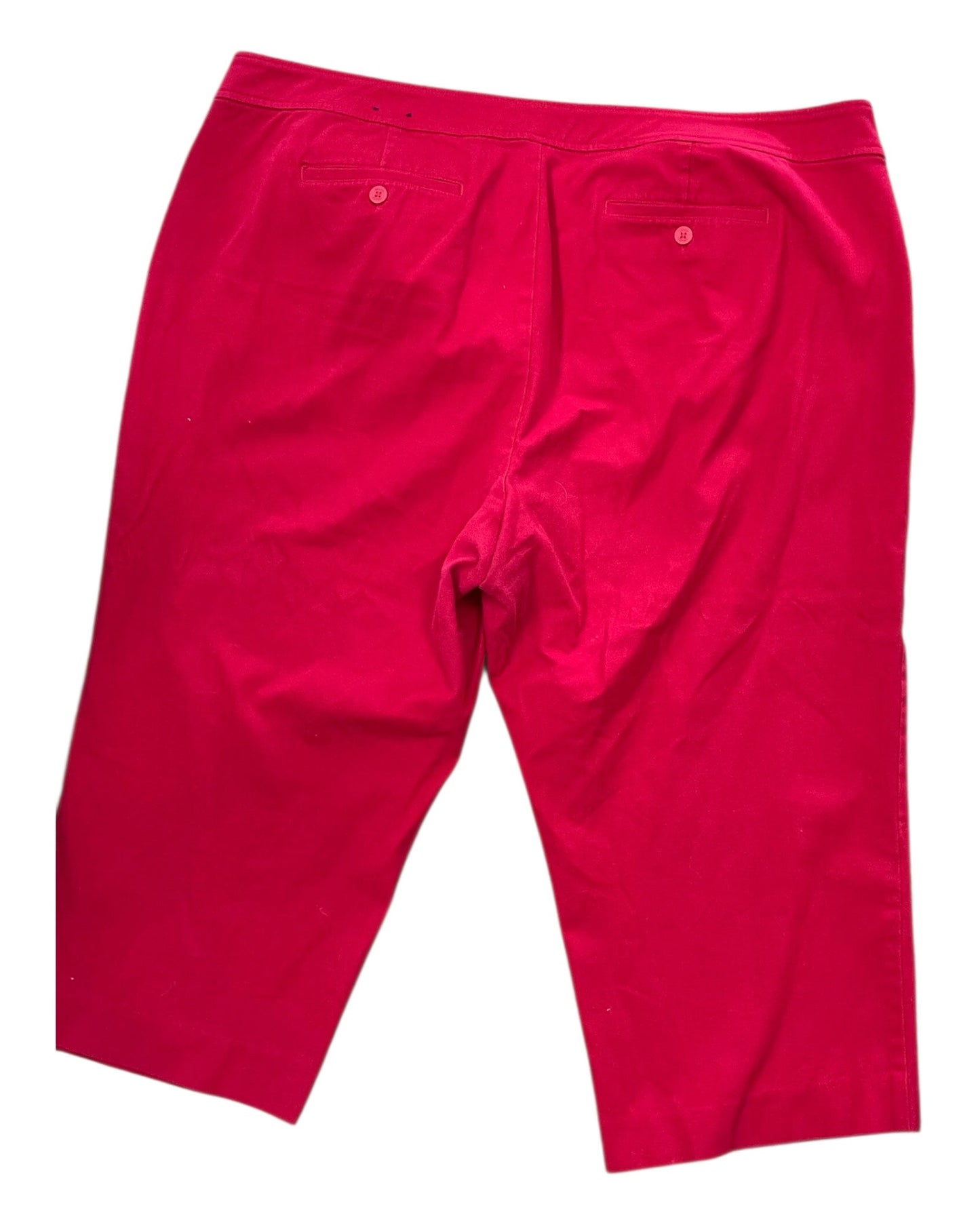 Pants Cropped By Chaps In Red, Size:3X