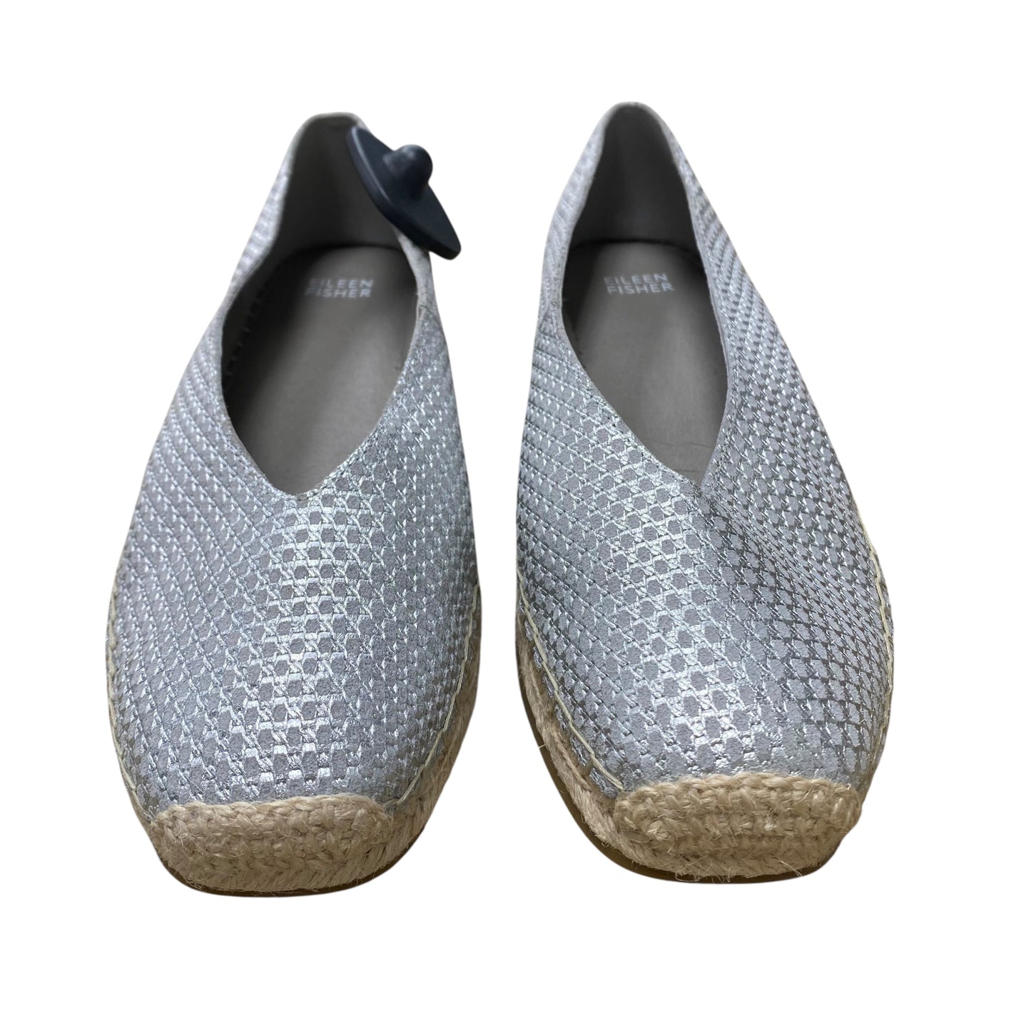 Shoes Designer By Eileen Fisher In Silver & Tan, Size:9