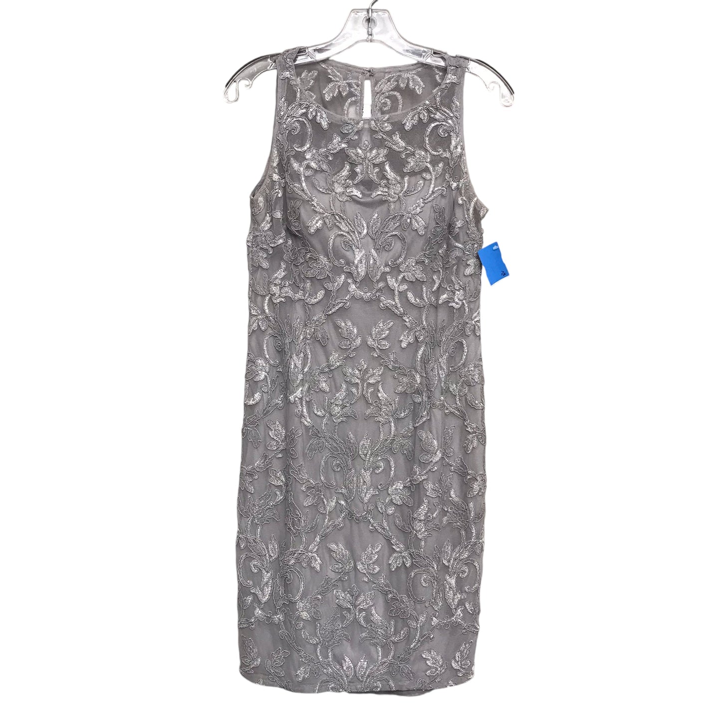 Dress Party Midi By Adrianna Papell In Grey, Size:M