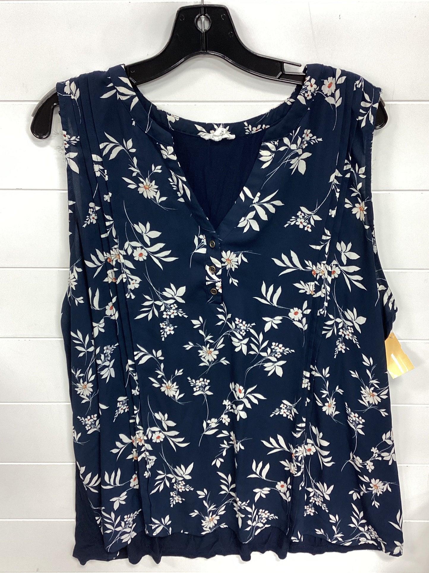 Top Sleeveless By Maurices In Navy, Size:2X