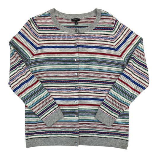 Sweater Cardigan By Talbots In Multi, Size:1X