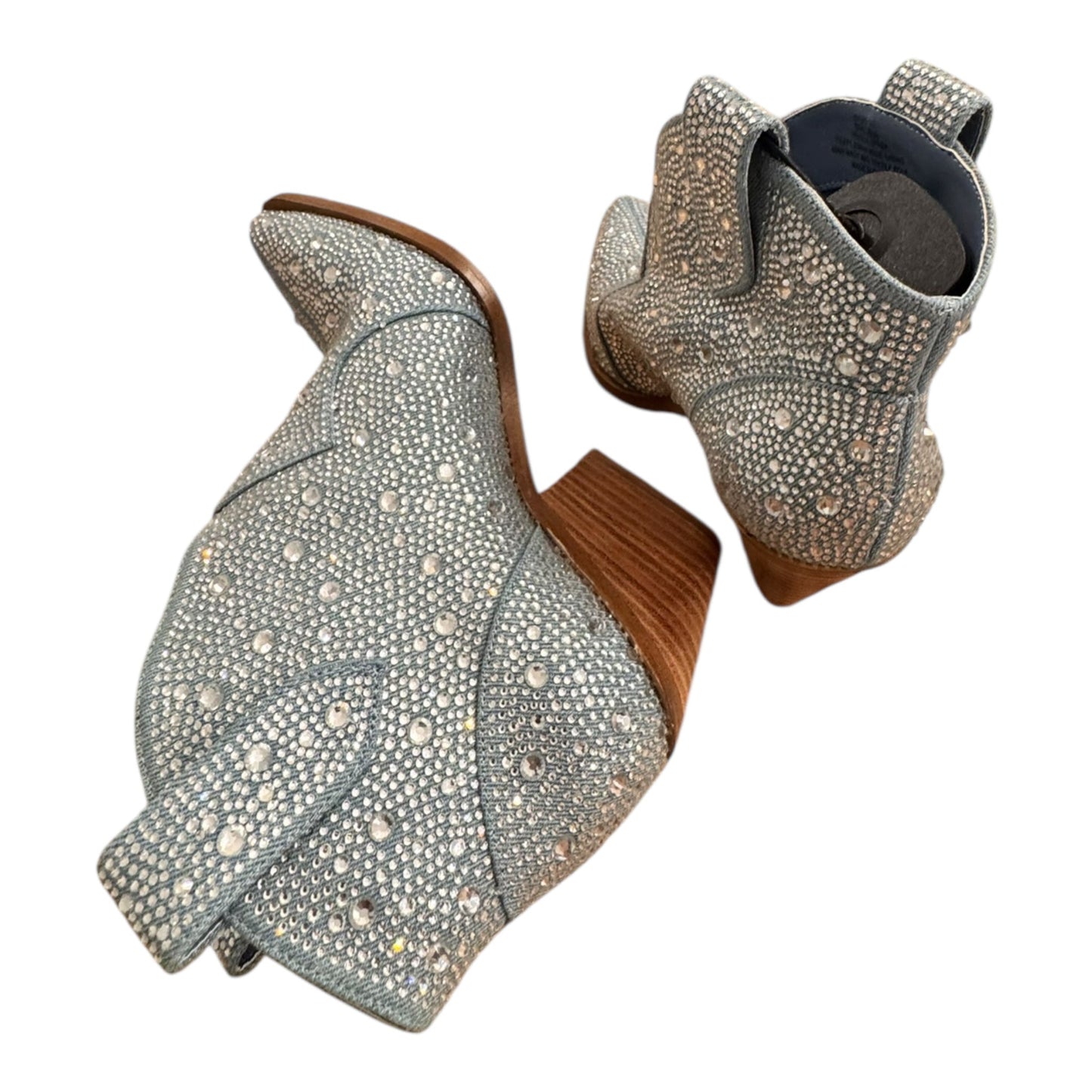 Boots Western By Jessica Simpson In Blue & Silver, Size:6