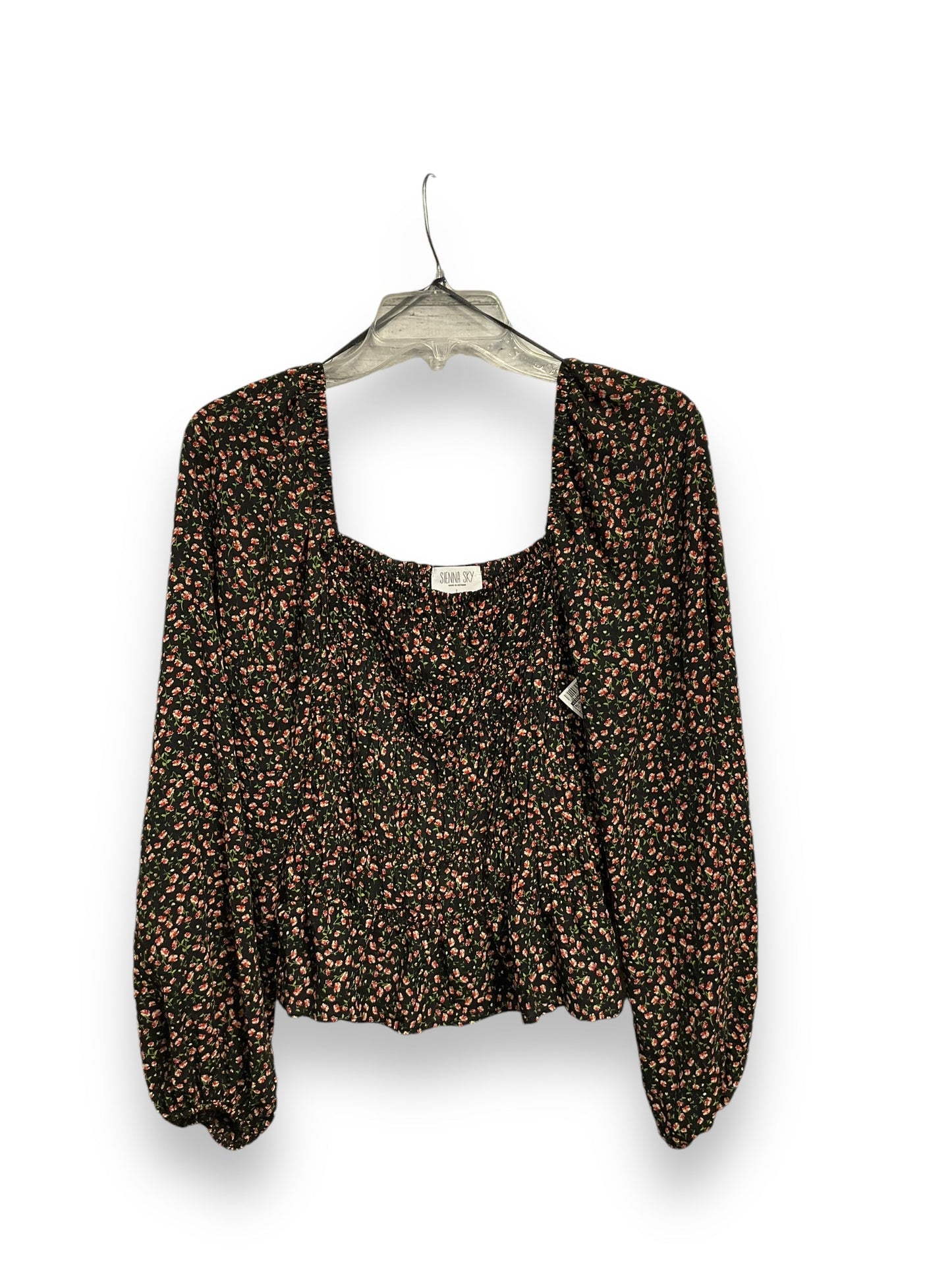 Blouse Long Sleeve By Sienna Sky In Floral Print, Size: L