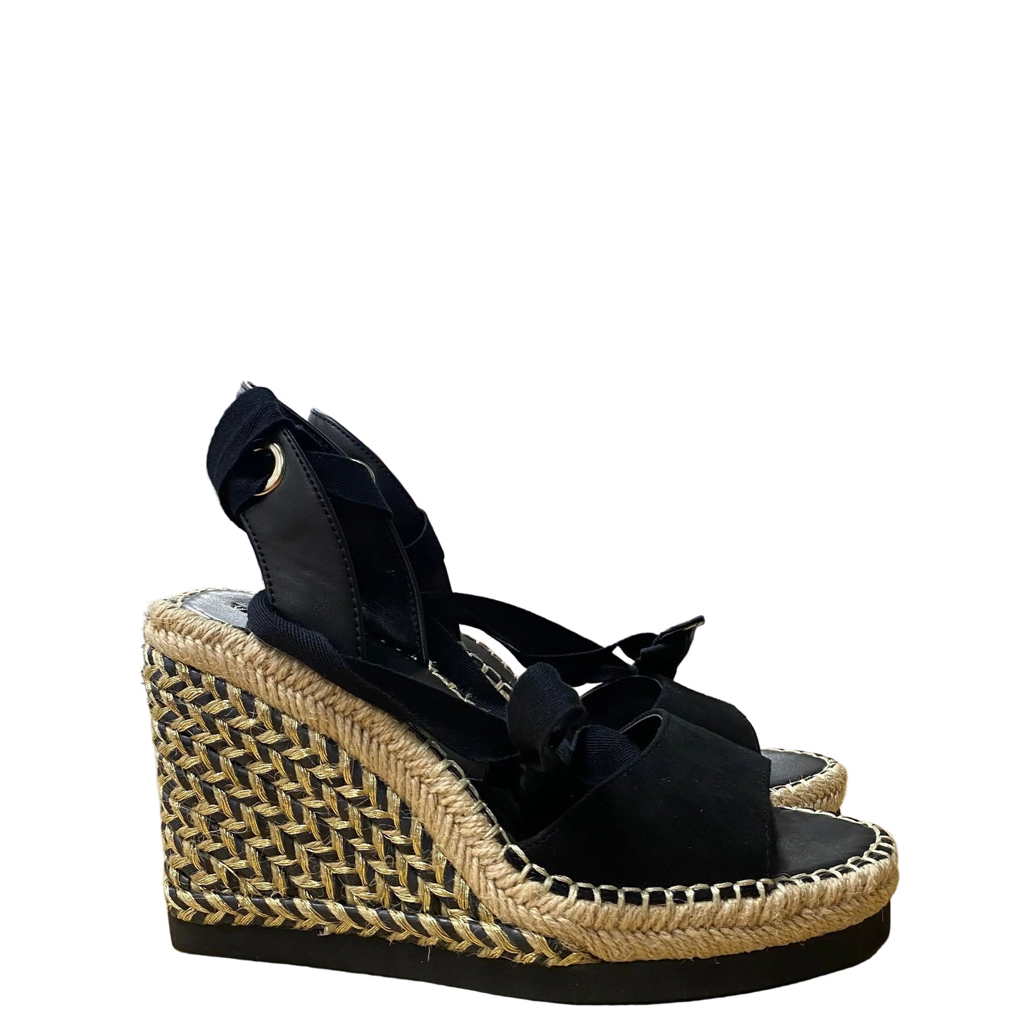 Sandals Heels Platform By Vince Camuto In Black, Size:7.5