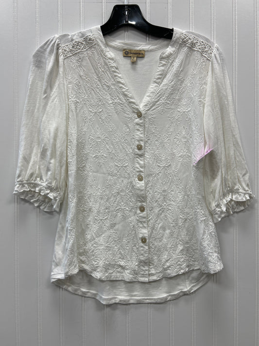 Top 3/4 Sleeve By Democracy In White, Size:S