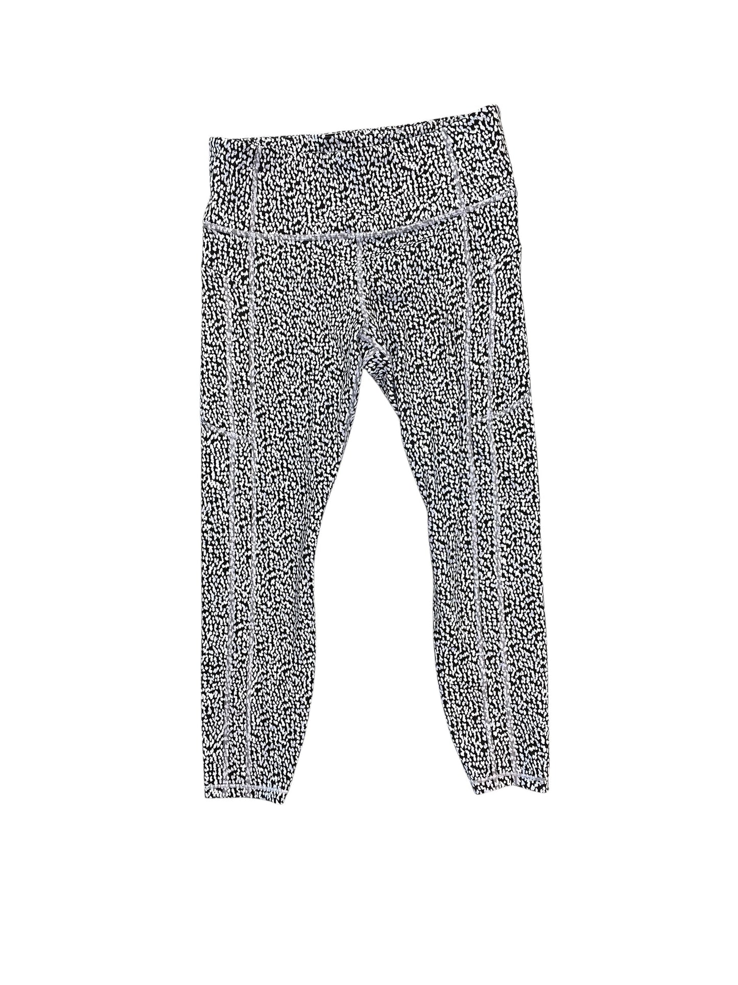 Athletic Leggings By Athleta In Black & White, Size:S