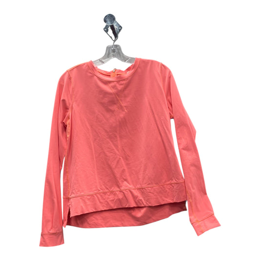 Athletic Top Ls Crewneck By Lululemon In Orange, Size:10 medium