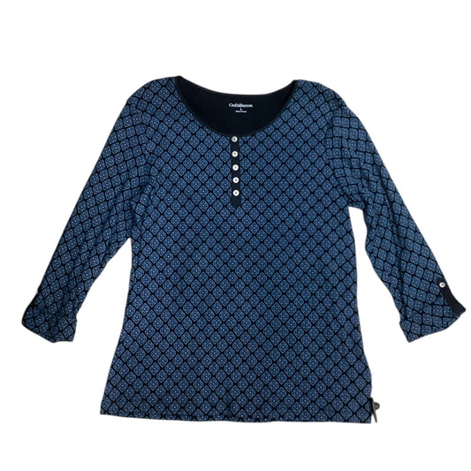 Top 3/4 Sleeve By Croft And Barrow In Purple, Size:L