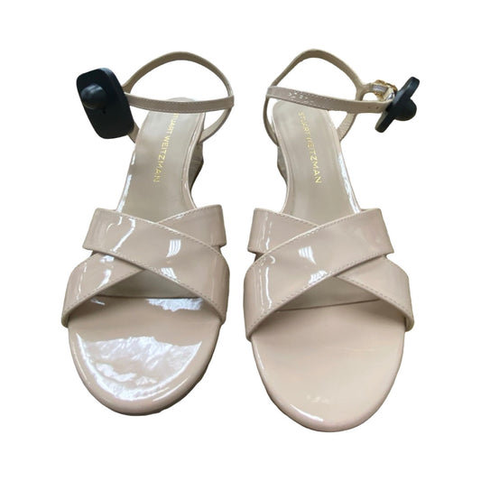 Shoes Heels Wedge By Stuart Weitzman In Beige, Size:8.5