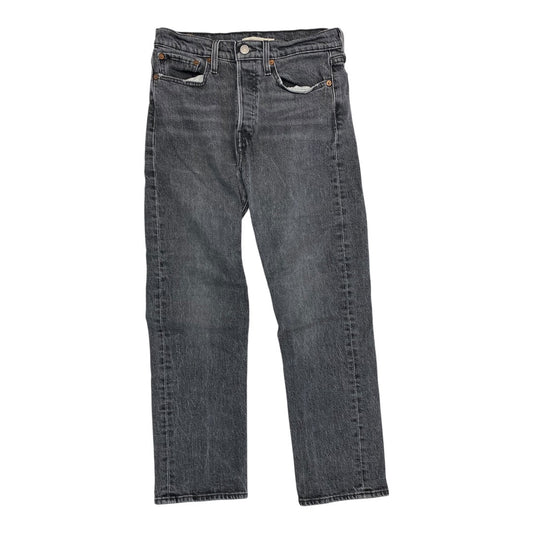 Jeans Straight By Levis In Grey Denim, Size:4