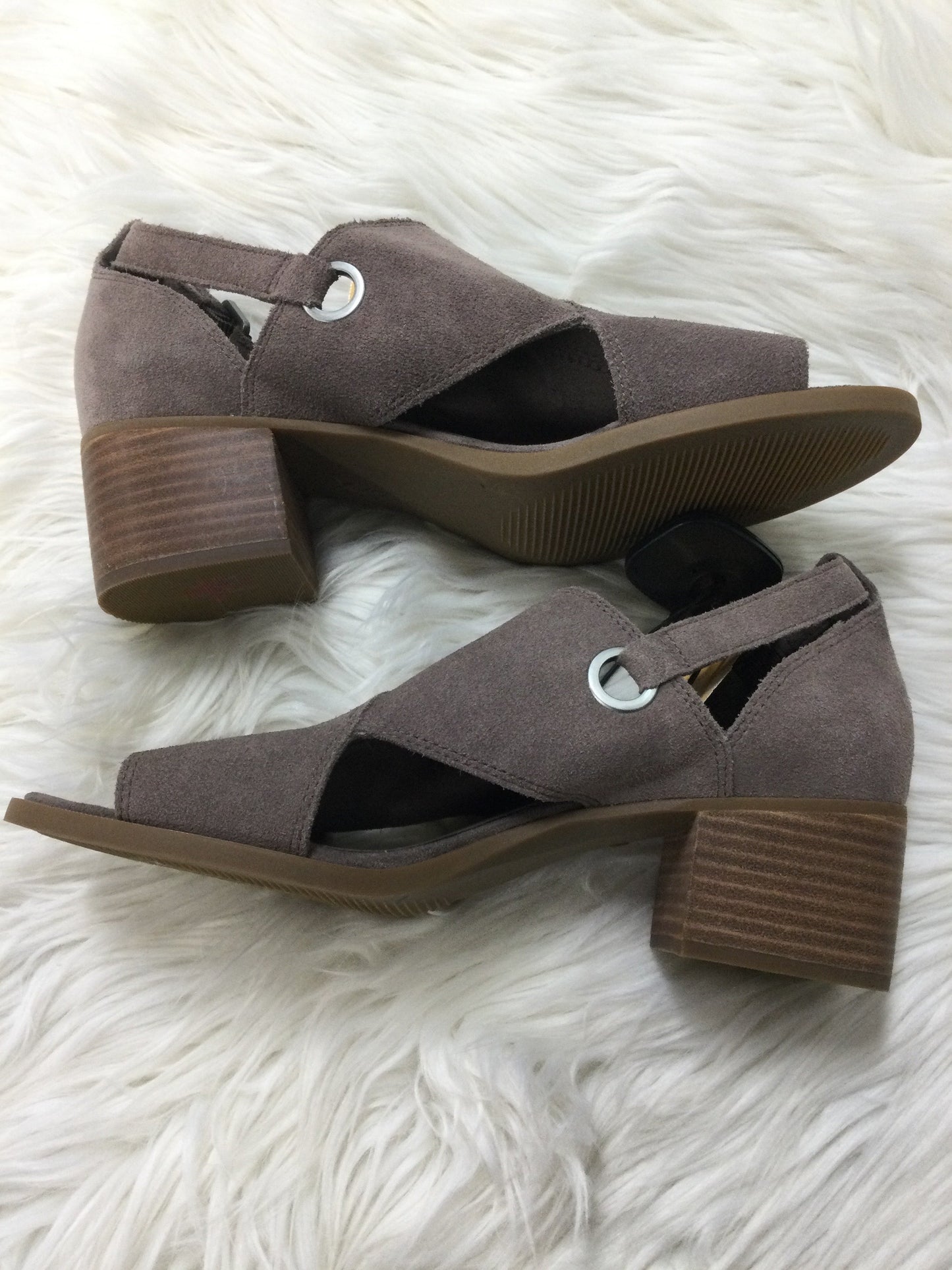 Sandals Heels Block By Koolaburra By Ugg In Taupe, Size:9