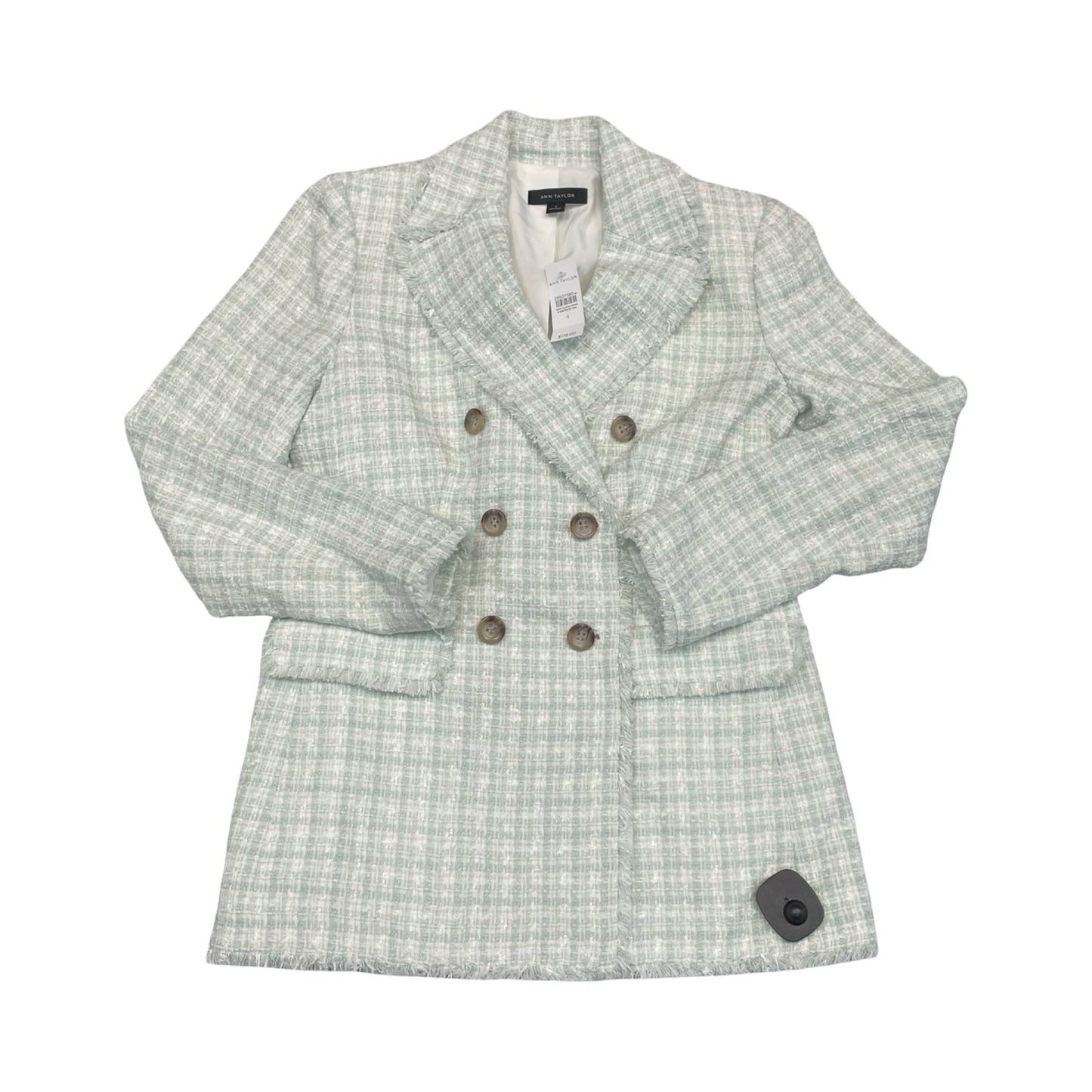 Blazer By Ann Taylor In Green & White, Size:4
