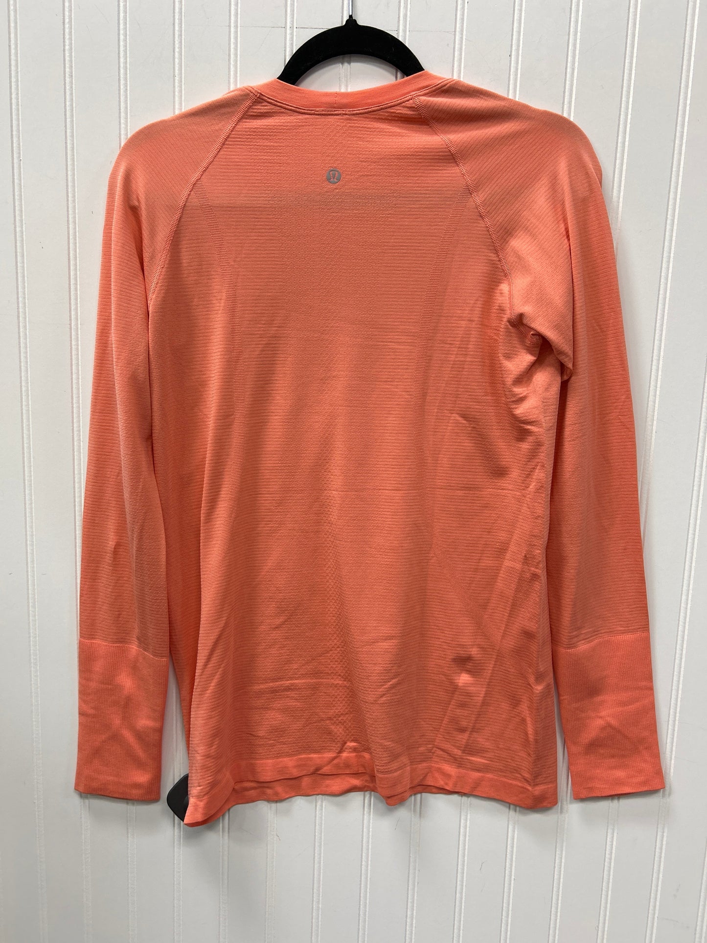 Athletic Top Ls Collar By Lululemon In Orange, Size:10