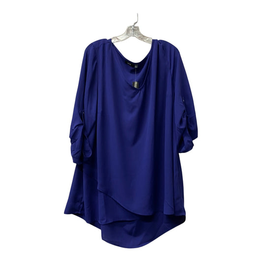 Top 3/4 Sleeve By Apt 9 In Purple, Size:2x