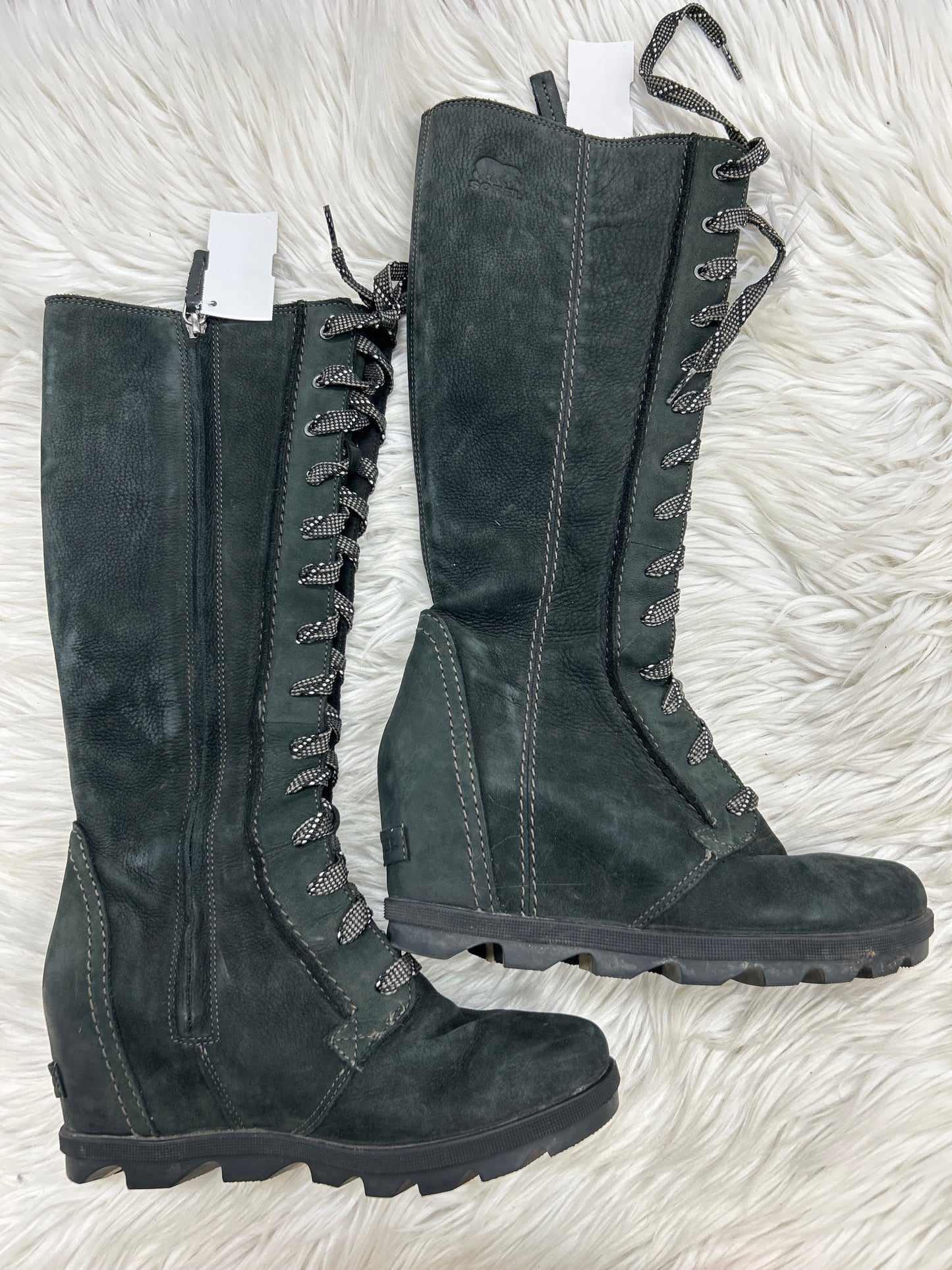 Boots Mid-Calf Heels By Sorel In Black, Size:8.5