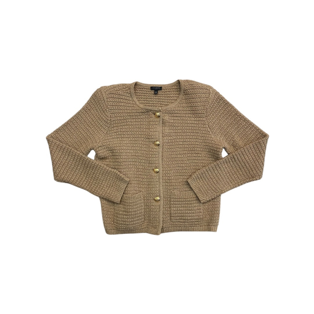 Sweater Cardigan By Talbots In Tan, Size:Mp